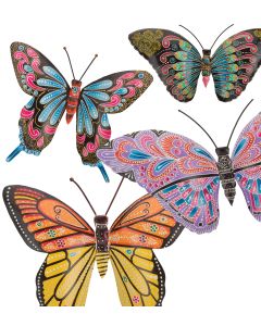 Henna Butterfly Wall Decor Pre-Pack 16 Pc