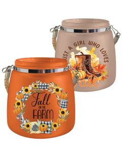 LED Harvest Glass Jar Pre-Pack 16 Pc