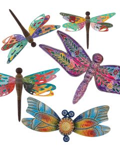 Henna Dragonfly Wall Decor Pre-Pack 20 Pc