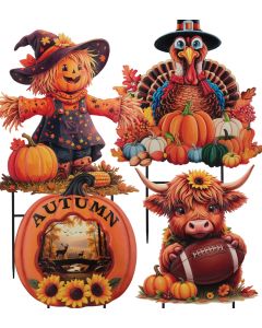 Harvest  Stake/Wall Decor Pre-Pack 16 Pc