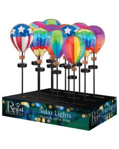 Hot Air Balloon Solar Stakes Assortment 24 Pc