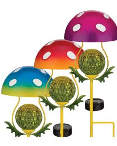 Mushroom Solar Stakes Pre-Pack 18 Pc