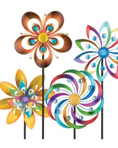 12" Wind Spinner Stake Pre-Pack 24 Pc