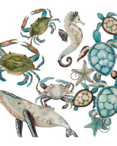 Capiz Coastal Wall Decor Pre-Pack 24 Pc 