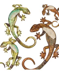 Capiz Gecko Wall Decor Pre-Pack 16 Pc 