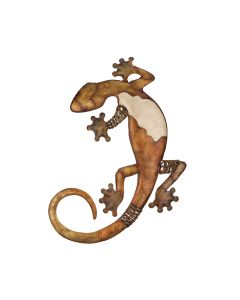 Capiz Gecko Wall Decor 18" - Bronze