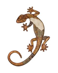 Capiz Gecko Wall Decor 24" - Bronze