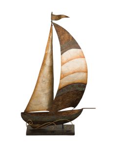 Capiz Amber Sailboat Decor