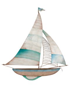 Capiz Horizon Sailboat Wall Decor