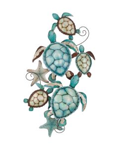 Capiz Sea Turtle Collage Wall Decor